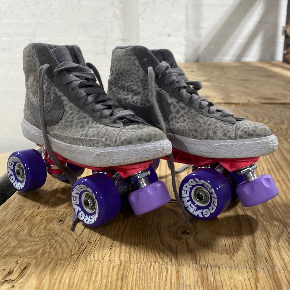 Custom Nike Leopard Print Roller Skates
